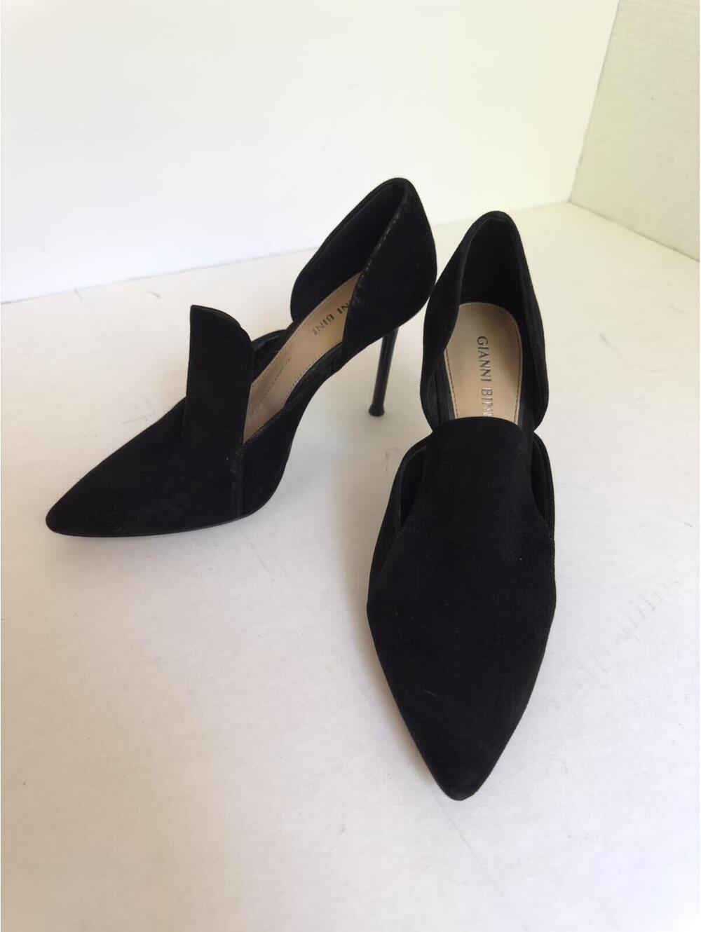Gianni Bini Black Suede Slim Stiletto Heels size 7